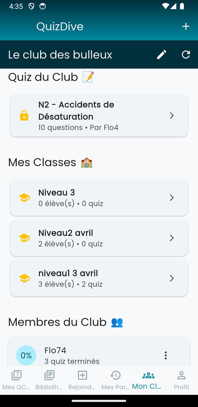 Tableau de bord